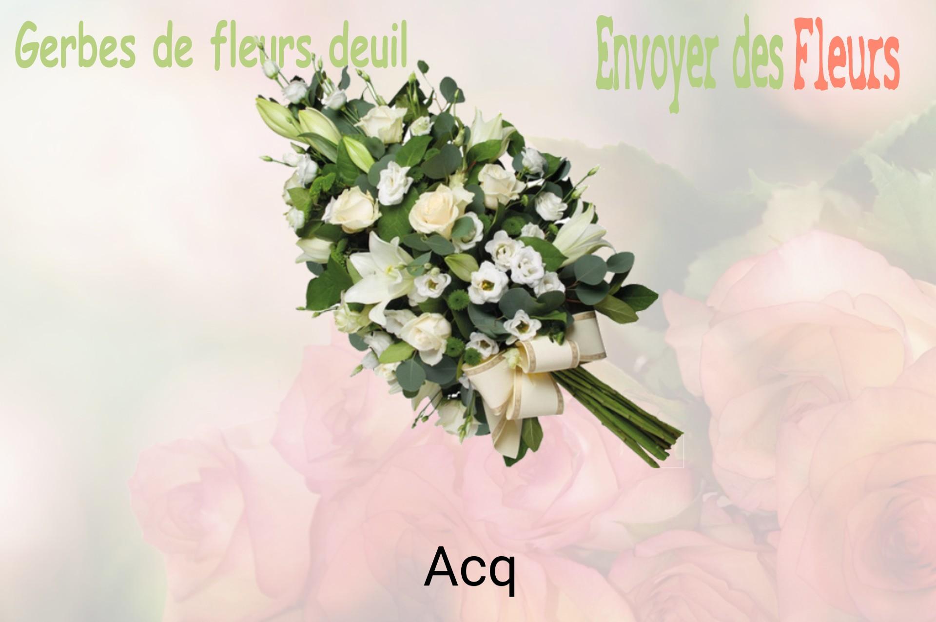 Gerbe de fleurs de deuil livrée à Acq